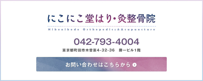 にこにこ堂はり・灸整骨院 TEL:042-793-4004 